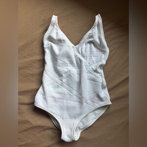 Gottex White Textured One-Piece Swimsuit